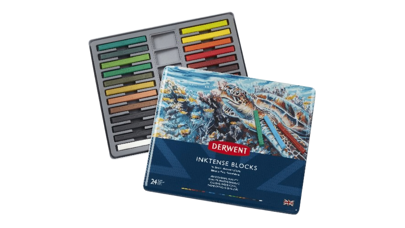 Derwent Set of 24 Assorted Inktense Tin Block