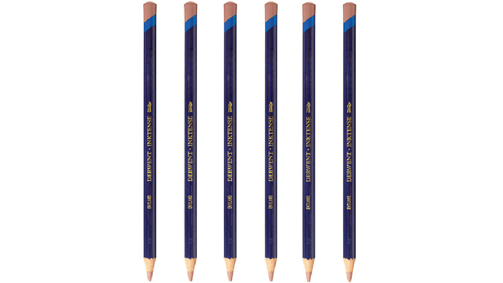 Derwent 1800 Pack of 6 Inktense Pencil - Baked Earth