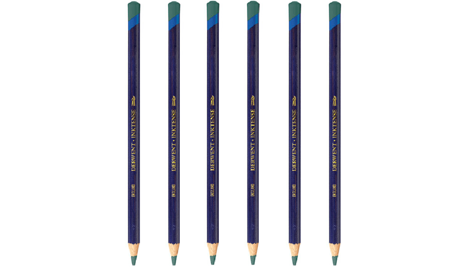 Derwent 1510 Pack of 6 Inktense Pencil - Beech Green