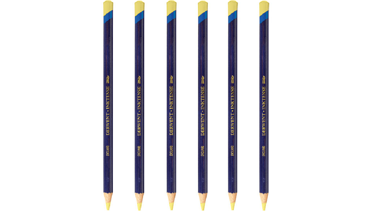 Derwent 0250 Pack of 6 Inktense Pencil - Cadmium Yellow