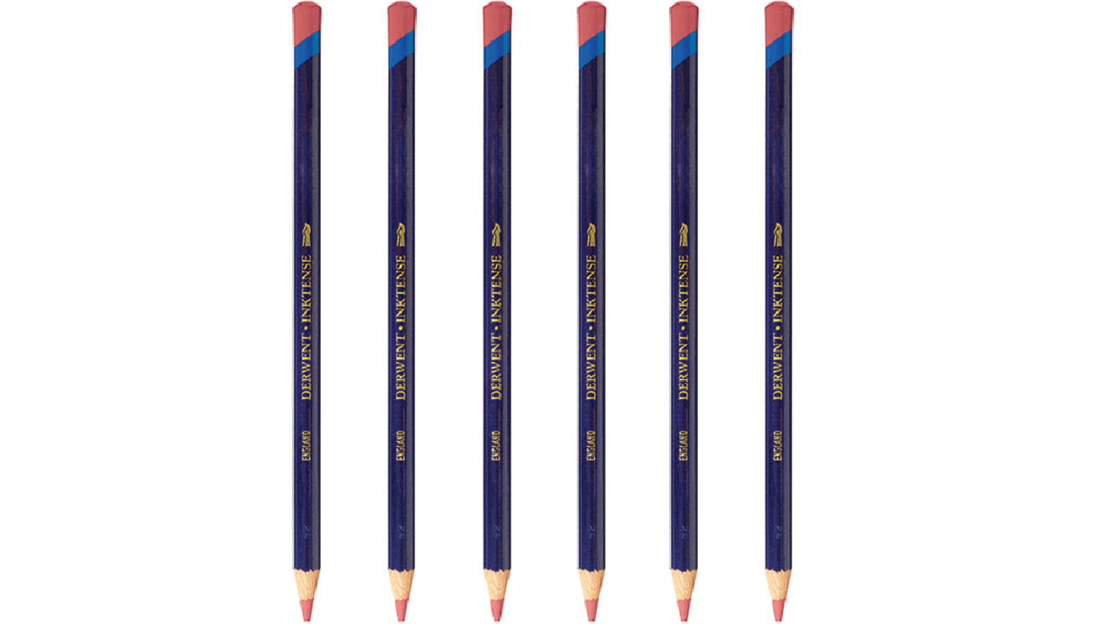 Derwent 0500 Pack of 6 Inktense Pencil - Chilli Red