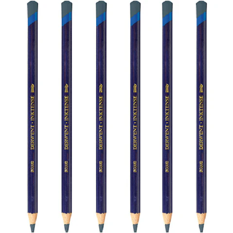 Derwent 2030 Pack of 6 Inktense Pencil - Chinese Ink