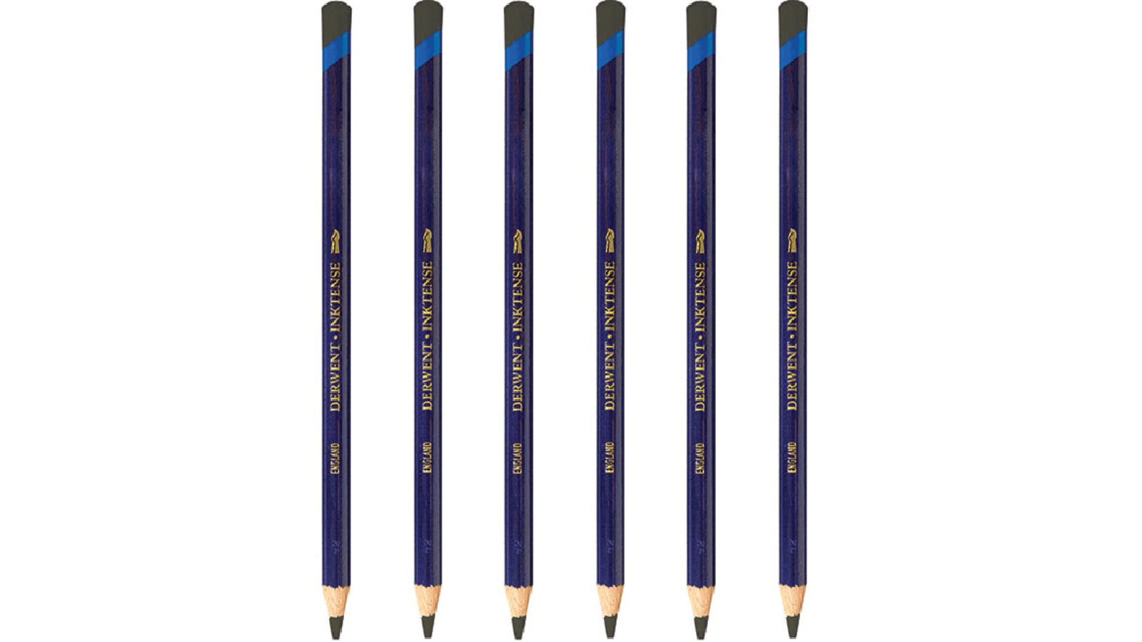 Derwent 1930 Pack of 6 Inktense Pencil - Dark Chocolate