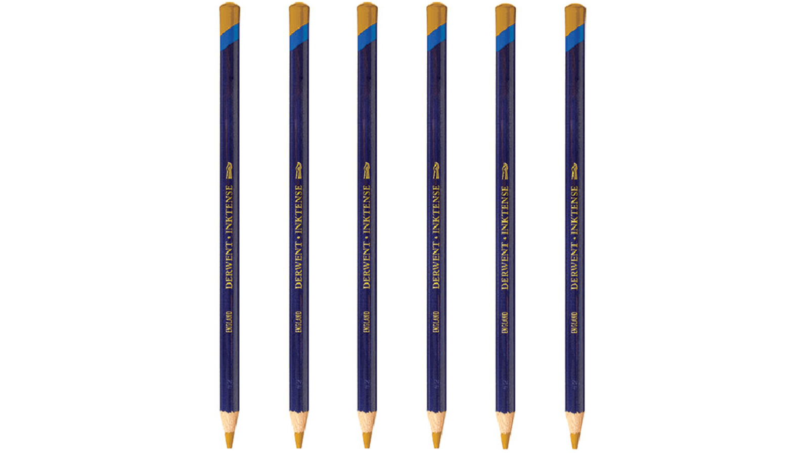 Derwent 0230 Pack of 6 Inktense Pencil - Golden Yellow