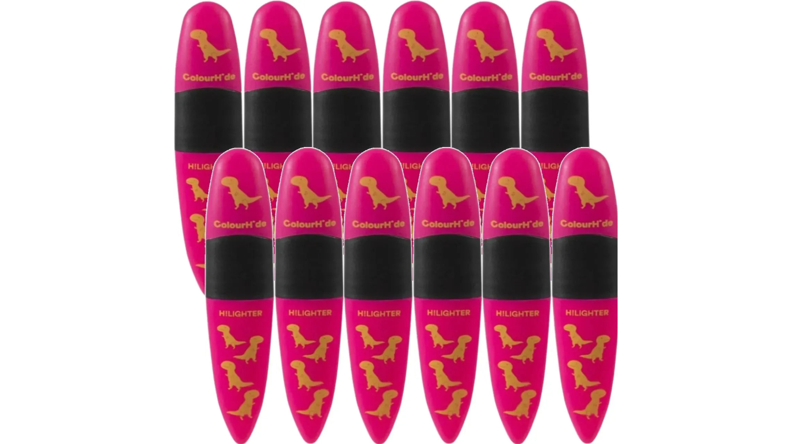 ColourHide Box of 12 Quirky Designer/Highlighter - Pink