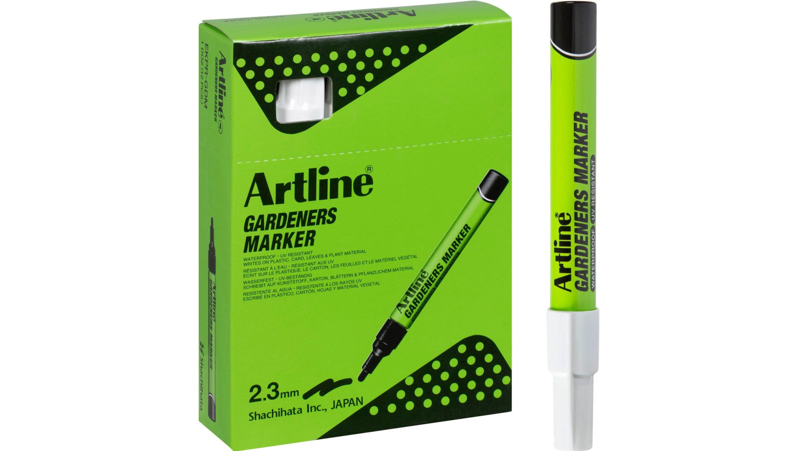 Artline Box of 12 Gardeners Permanent Marker - White