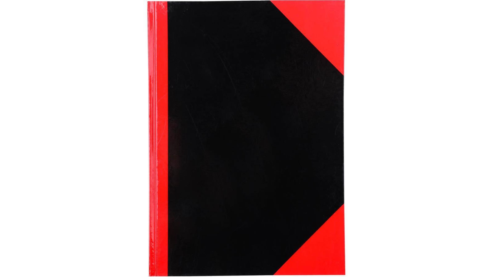 Black And Red 100 Leaf A7 Notebook Casebound Ruled Gloss Cover