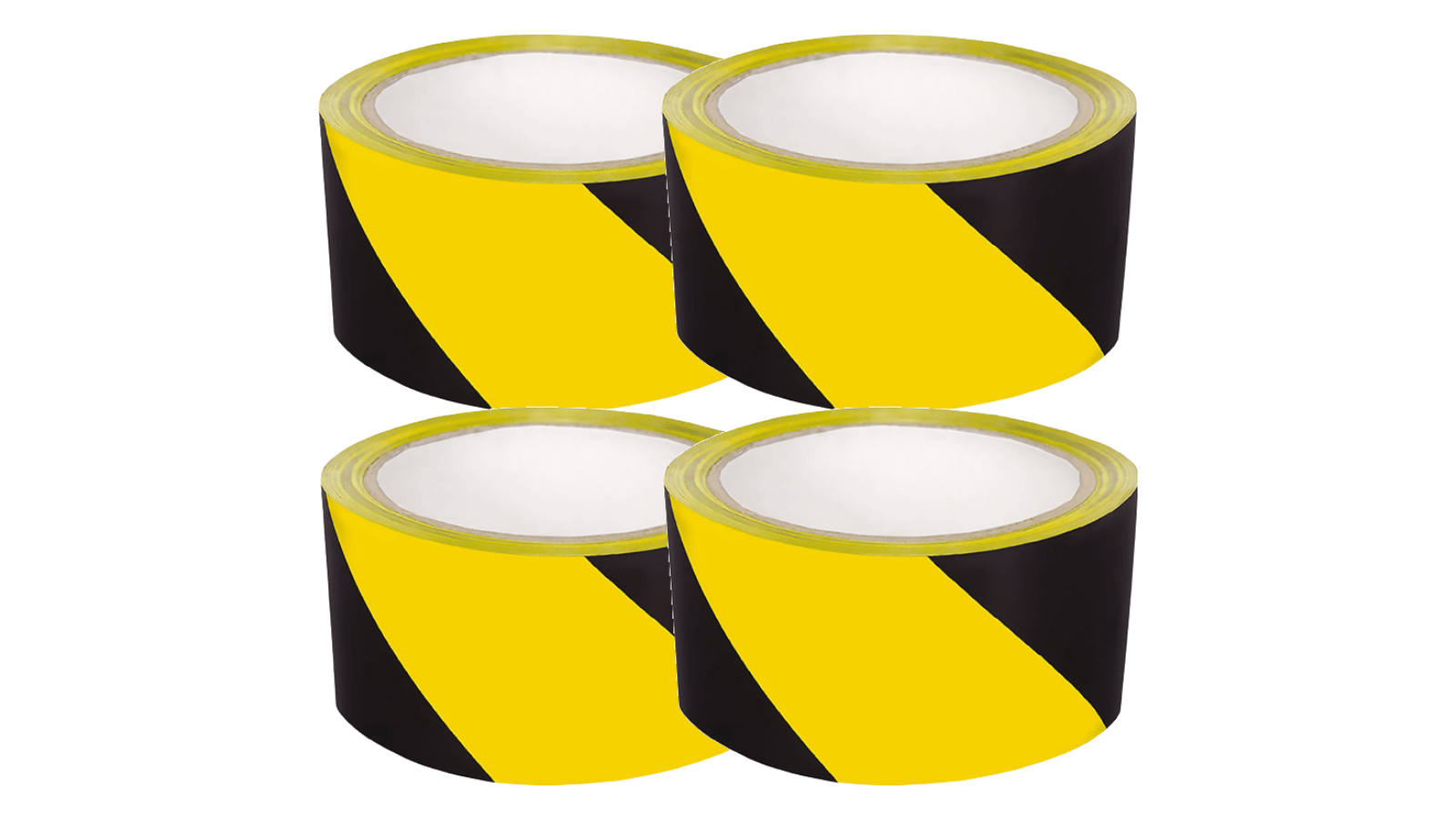 Cumberland Pack of 4 Yellow/Black Warning Safety Hazard Tape Roll - 48 ...
