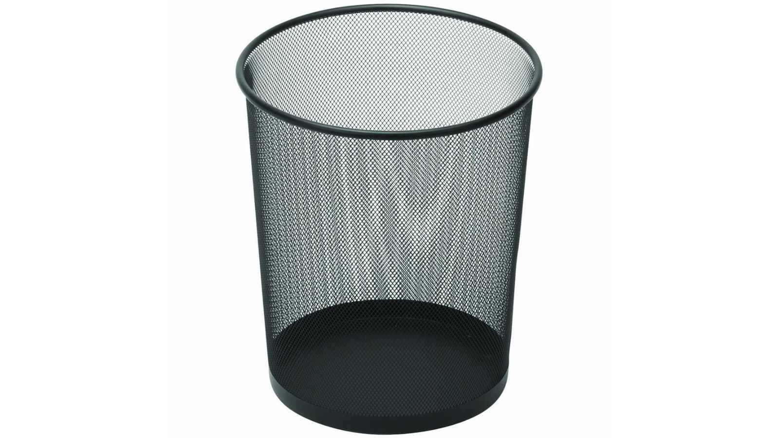 Esselte 10 Litre Metal Mesh Waste Bin - Black
