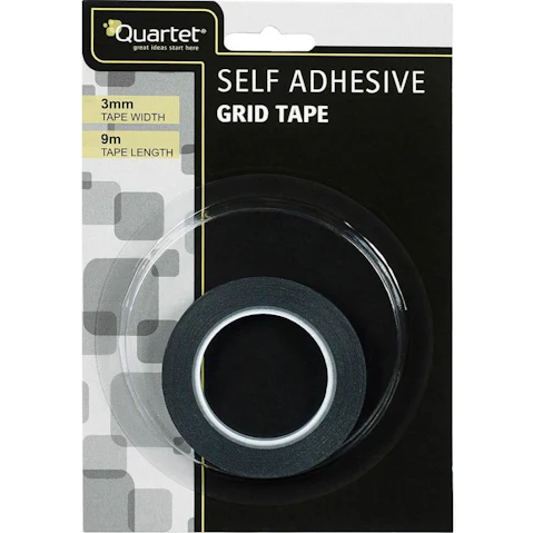 Quartet Black Geotape Crepe Liner Tape - 0.3cm
