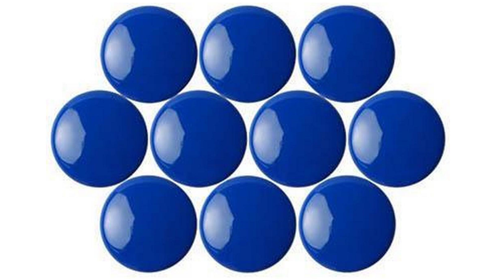 Quartet Pack of 10 Blue 3cm Magnetic Buttons