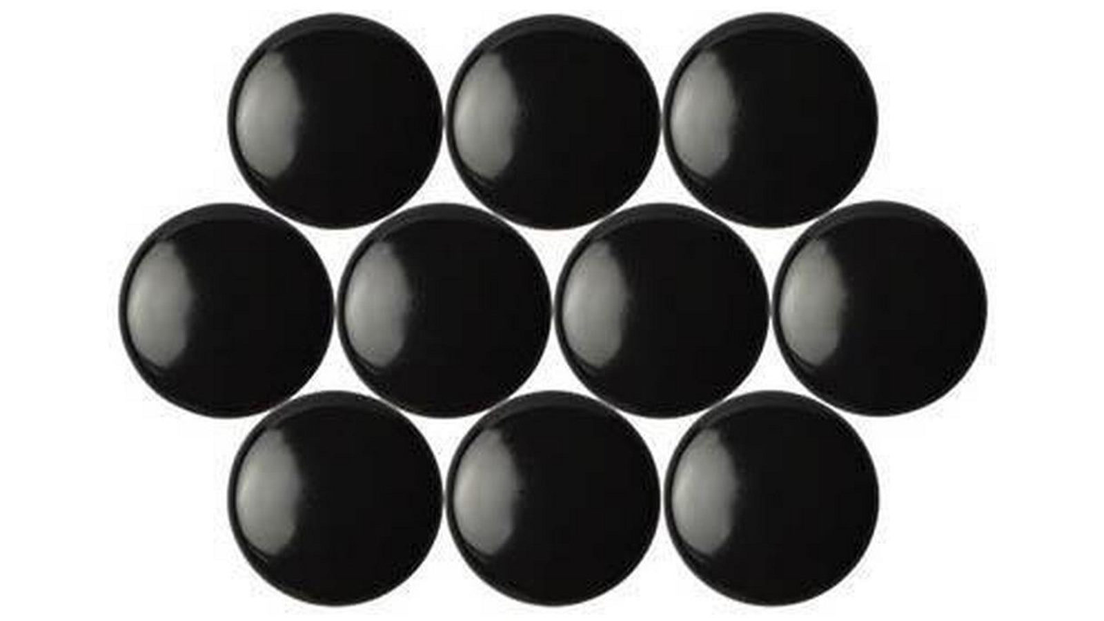 Quartet Pack of 10 Black 4cm Magnetic Buttons