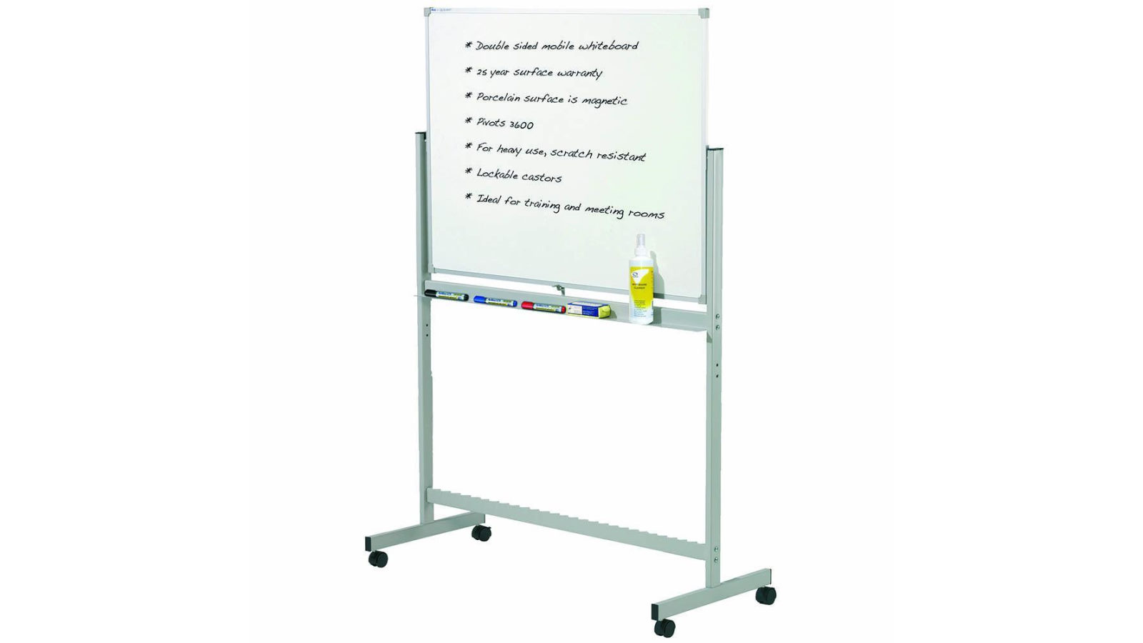 Quartet 120 x 90cm  Porcelain Mobile Penrite Whiteboard