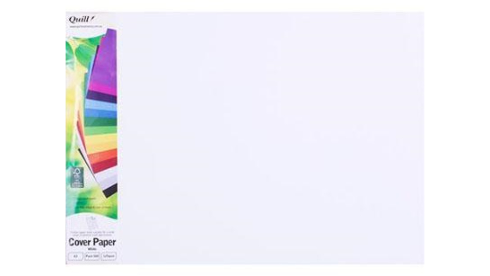 Quill Pack of 500 125gsm A3 Cover Paper - White
