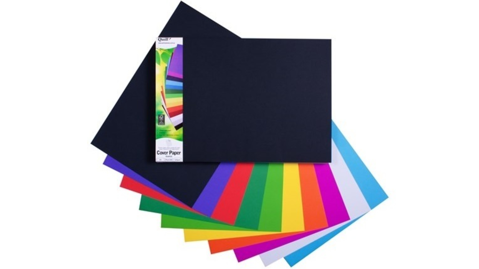 Quill Pack of 250 125gsm A3 Cover Assorted Coloured Paper