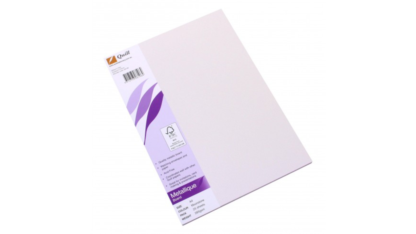 Quill Moonstone 285gsm A4 Metallique Board - Pack of 25