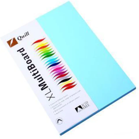 Quill Pack of 50 Powder Blue A4 210gsm XL Multiboard