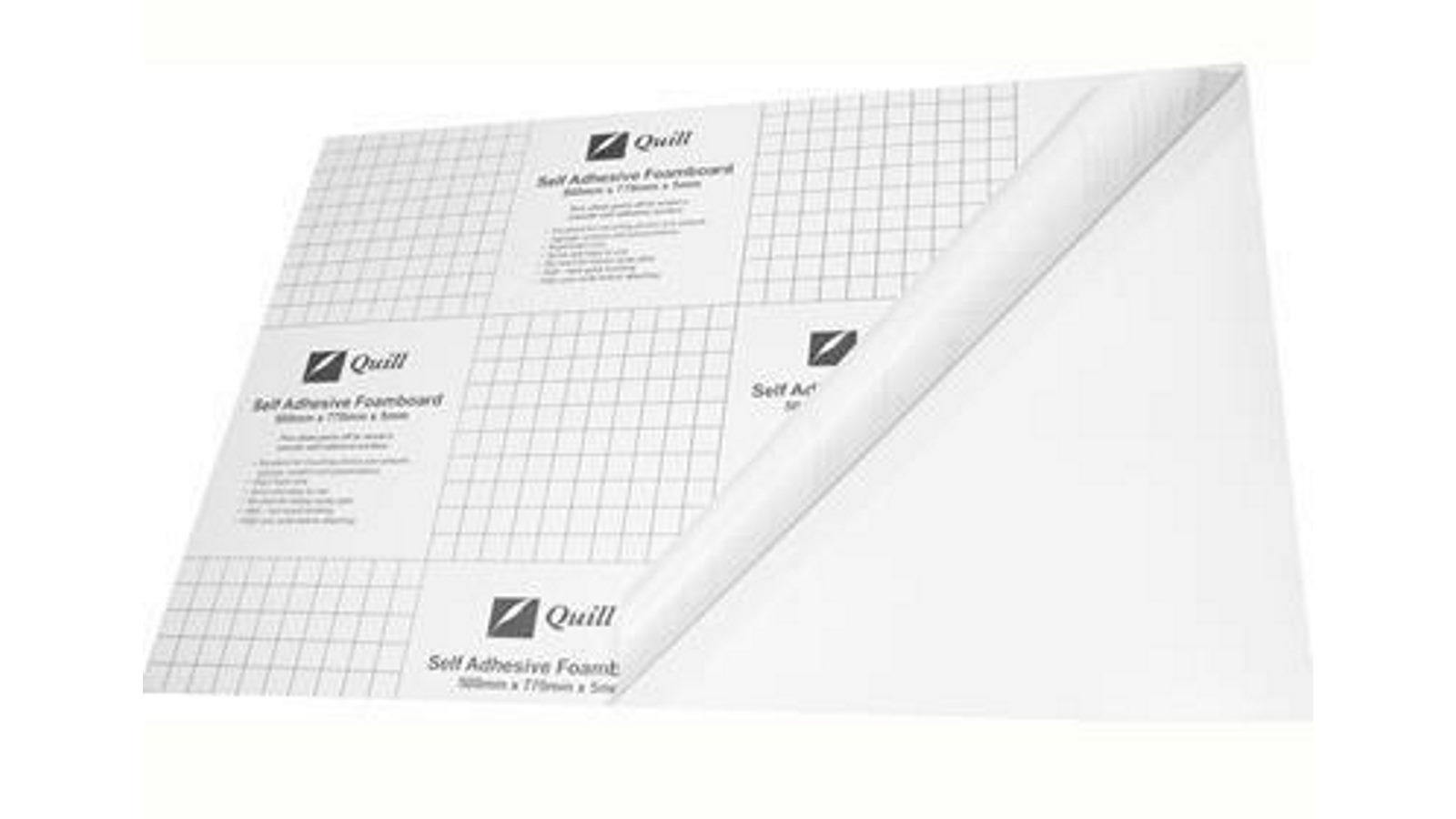 Quill 50 x 77cm White Foam Board Self Adhesive