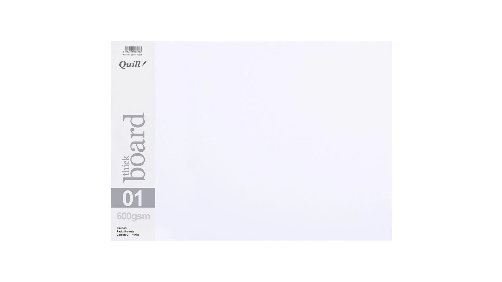 Quill White 600gsm A3 Cardboard Paper - Pack of 5