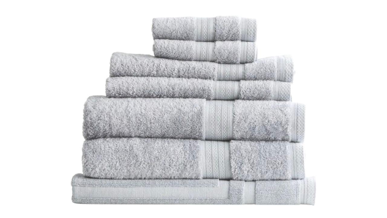 Renee Taylor 14 Piece Stella 650gsm Super Soft Bamboo Cotton Towel - Silver
