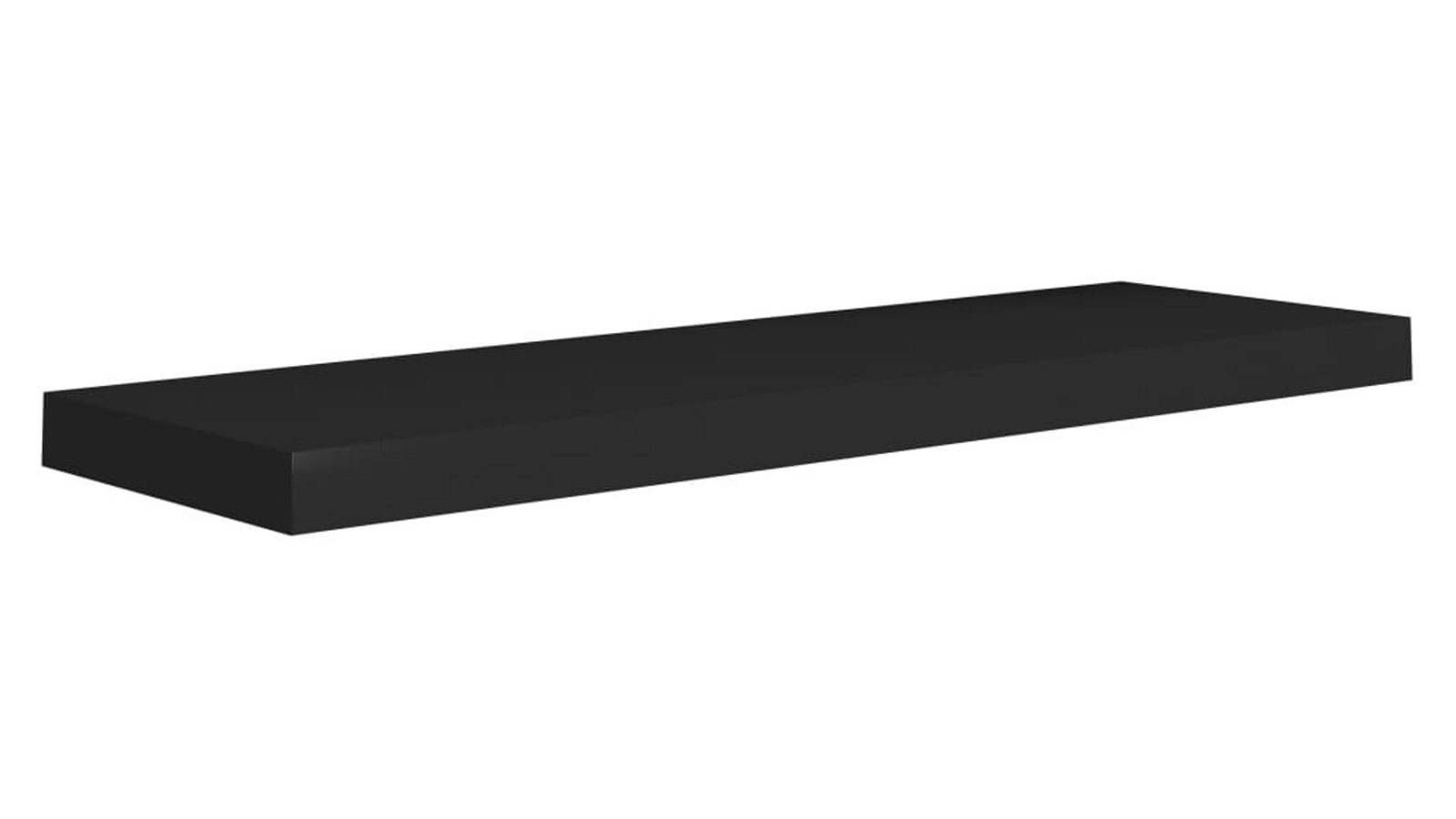 vidaXL 80 x 23.5 x 3.8cm MDF Floating Wall Shelf - Black