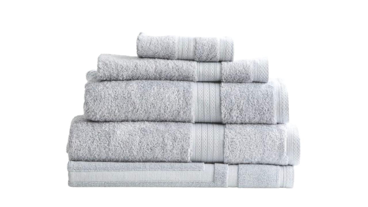 Renee Taylor 5 Piece Stella 650gsm Super Soft Bamboo Cotton Towel - Silver