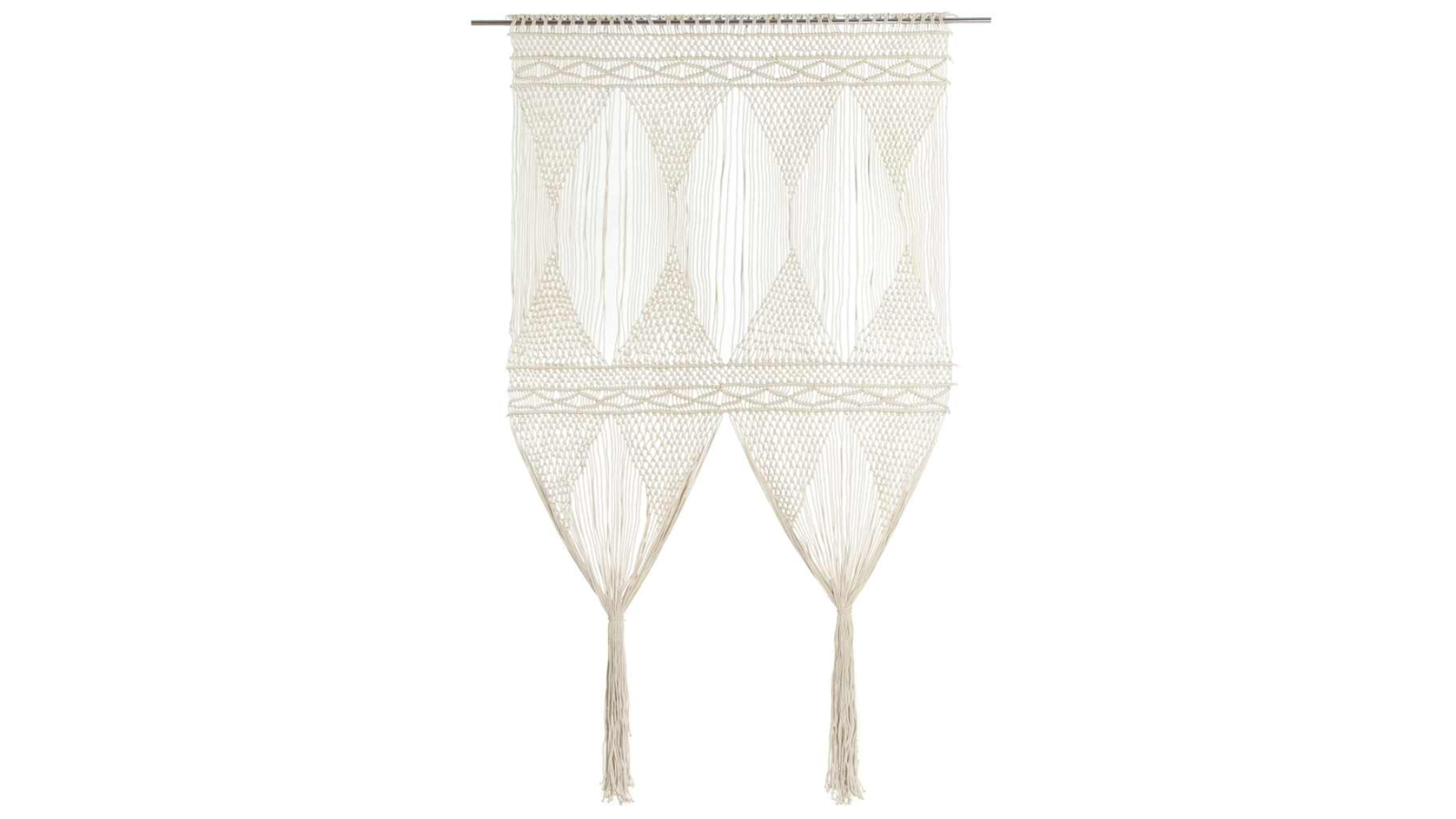 vidaXL 140 x 240cm Cotton Macrame Curtain