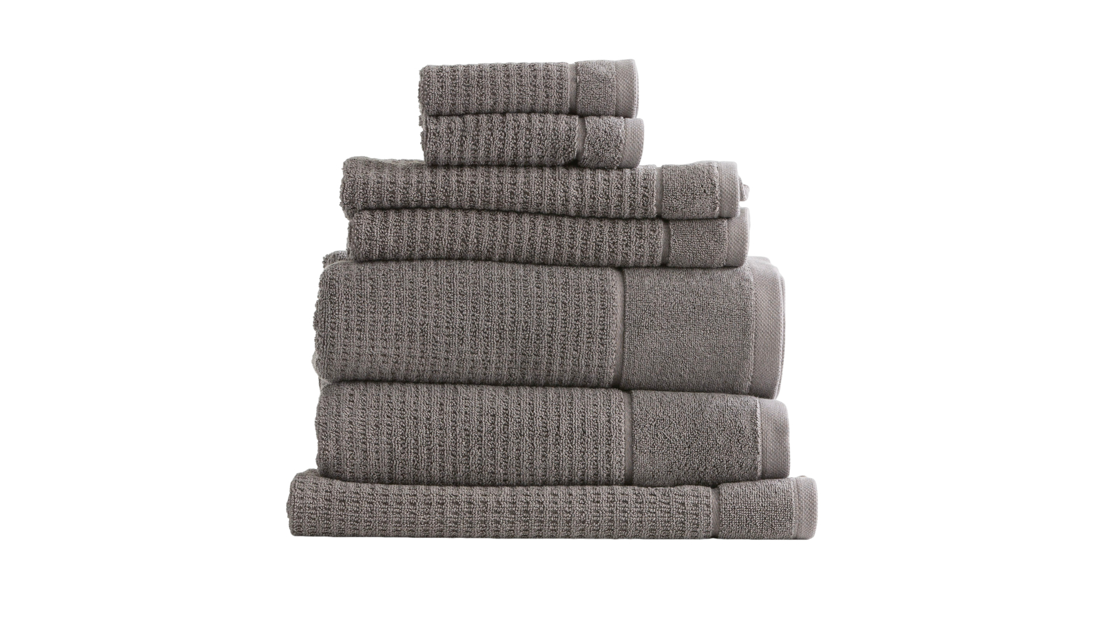 Renee Taylor 7 Piece Cambridge 650gsm Textured Towel - Fossil