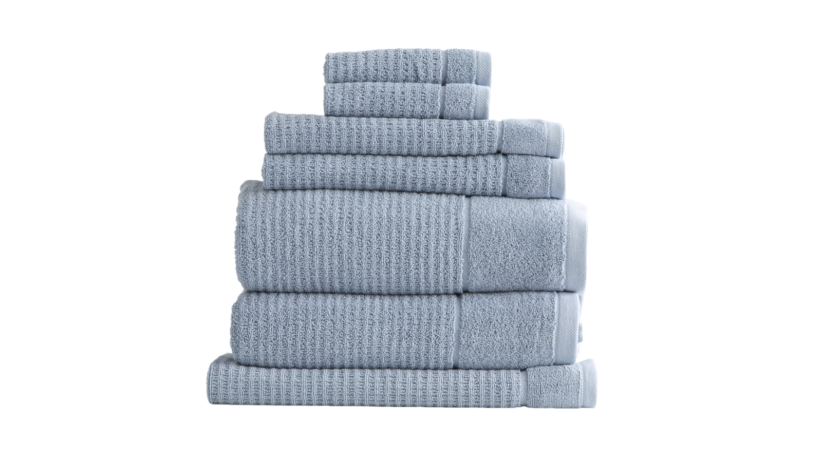 Renee Taylor 7 Piece Cambridge 650gsm Textured Towel - Blue Mirage