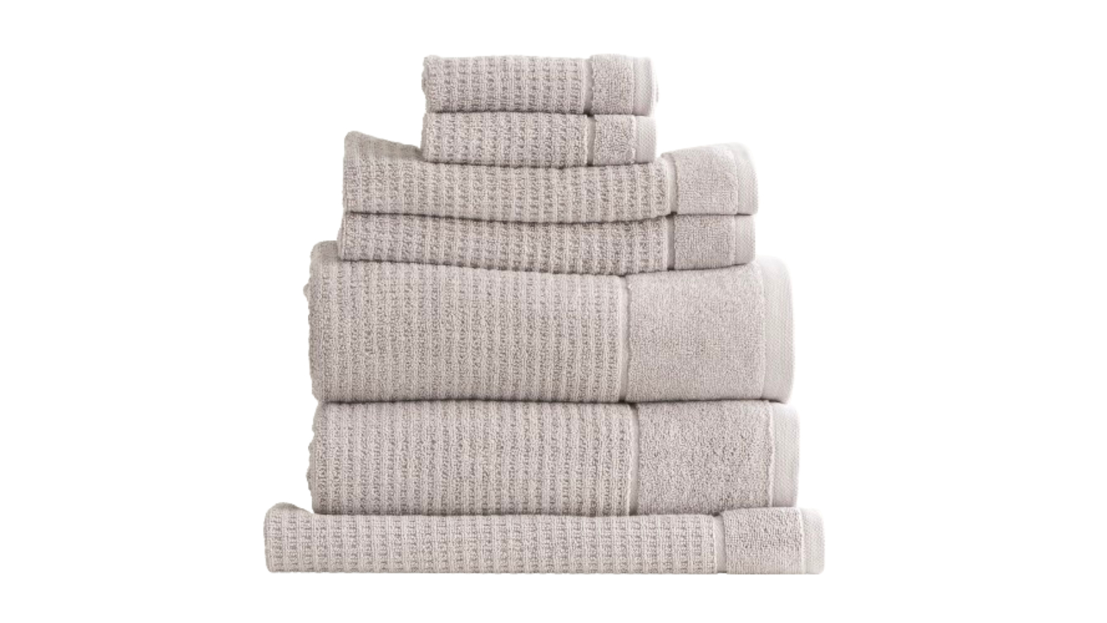 Renee Taylor 7 Piece Cambridge 650gsm Textured Towel - Pumice Stone
