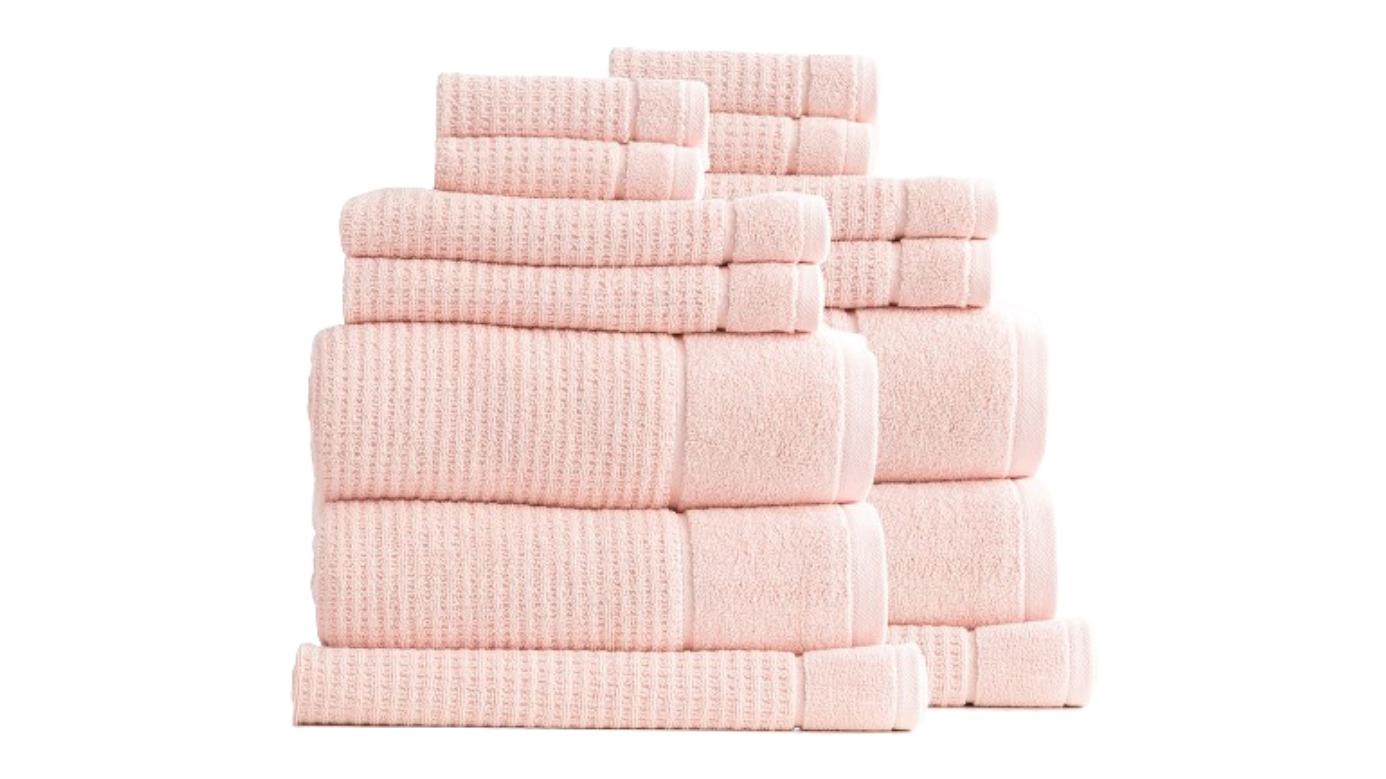 Renee Taylor 14 Piece Cambridge 650gsm Textured Towel - Primrose