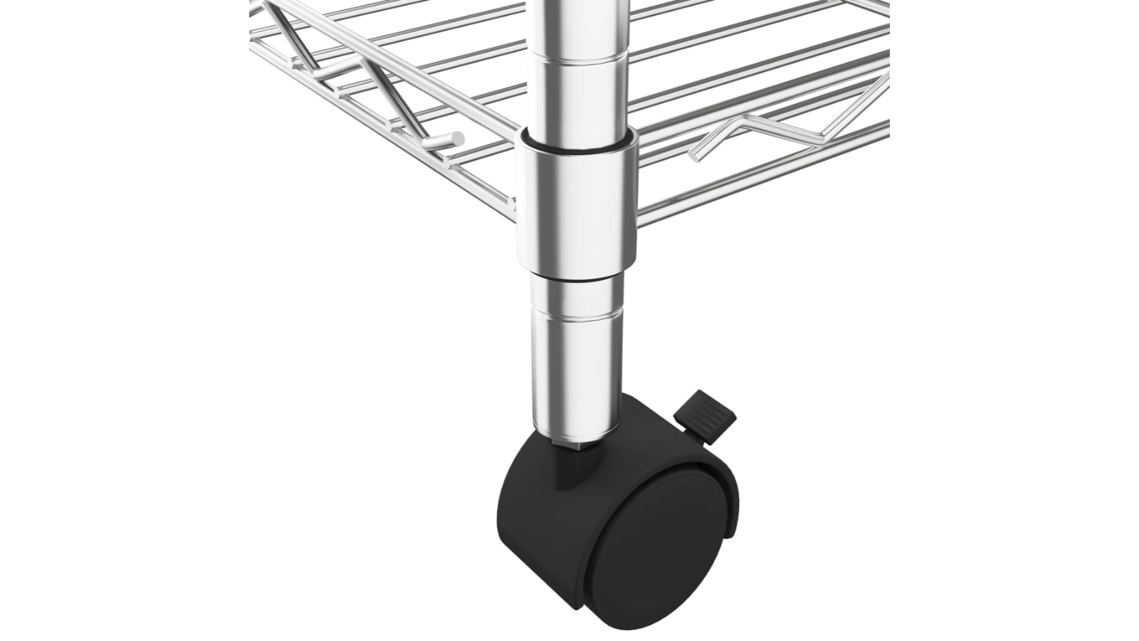 2-Pack 5-Shelf Wire Storage Racks On Wheels - 63" Tall, 30" Wide, Black Steel Rolling Shelves