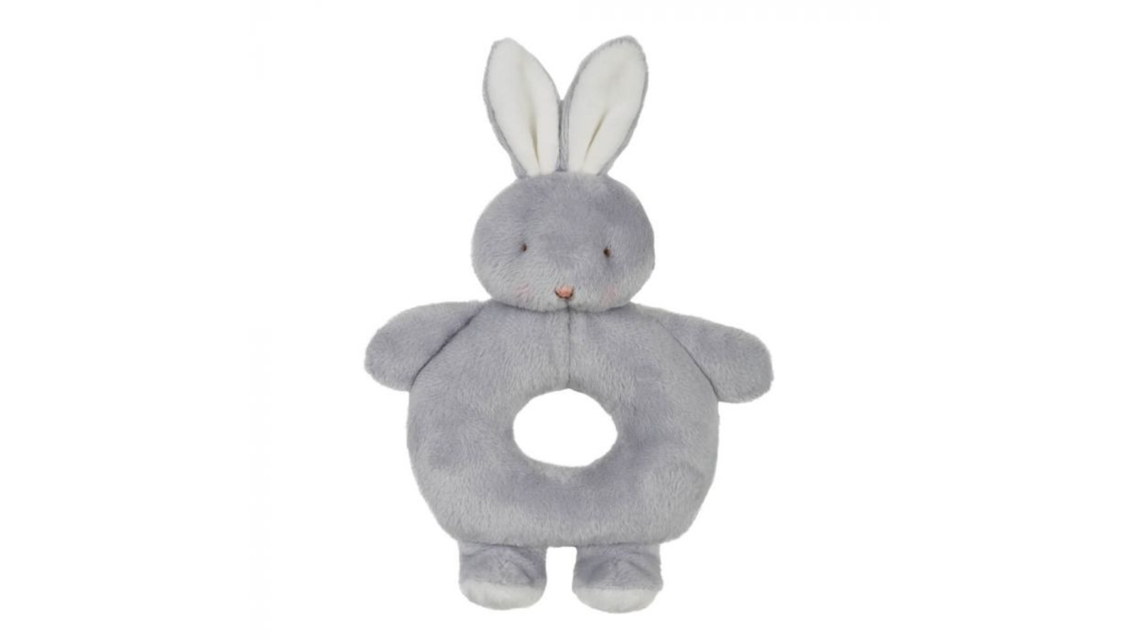 BunniesBay The Bay Ring Rattle Bunny - Grey