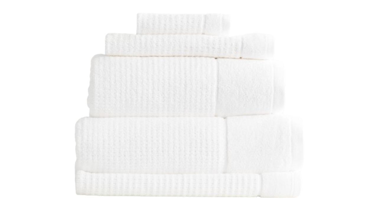 Renee Taylor 5 Piece Cambridge 650gsm Textured Towel - Snow