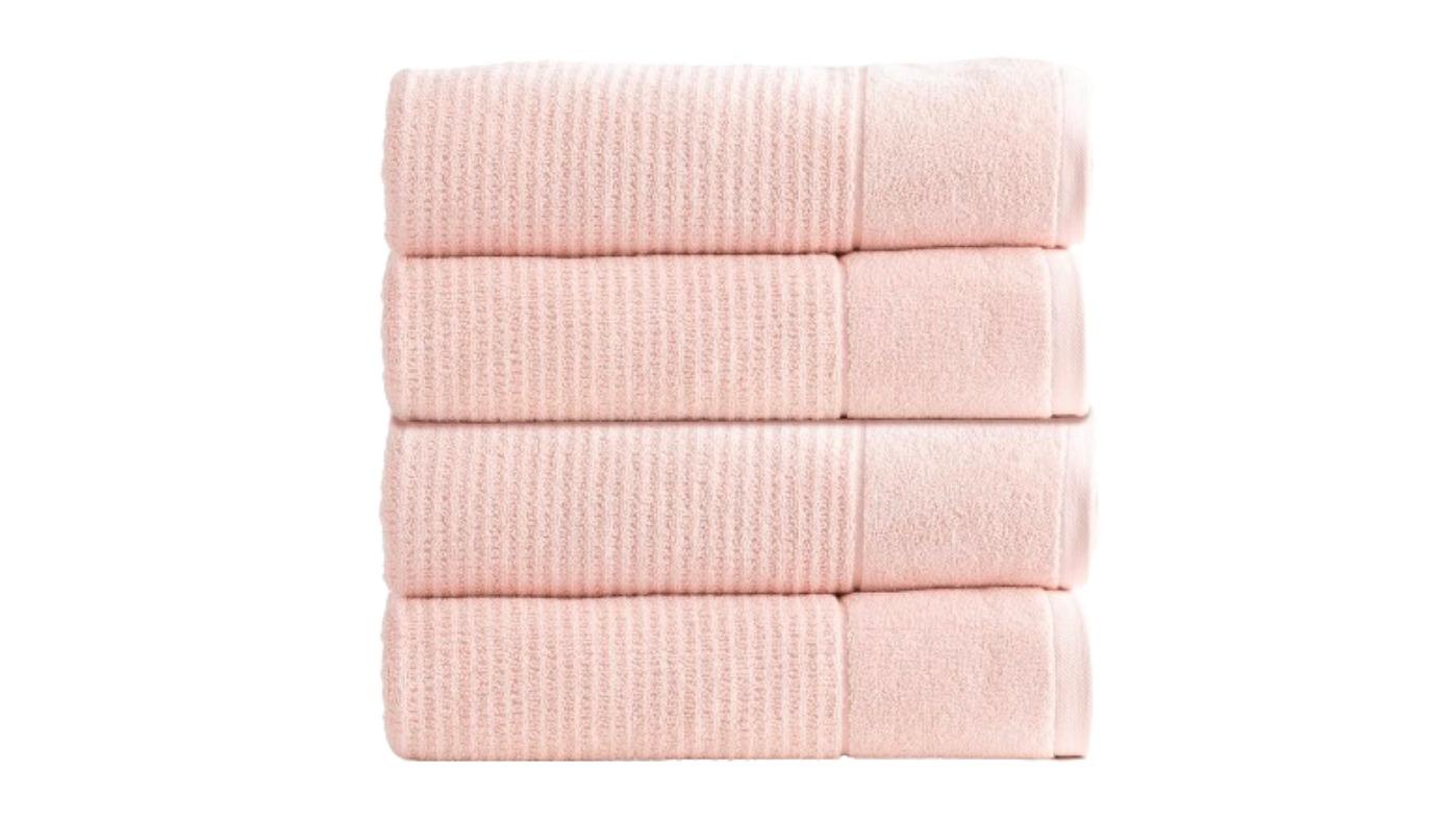 Renee Taylor Pack of 4 Cambridge 650gsm Textured Towel - Primrose