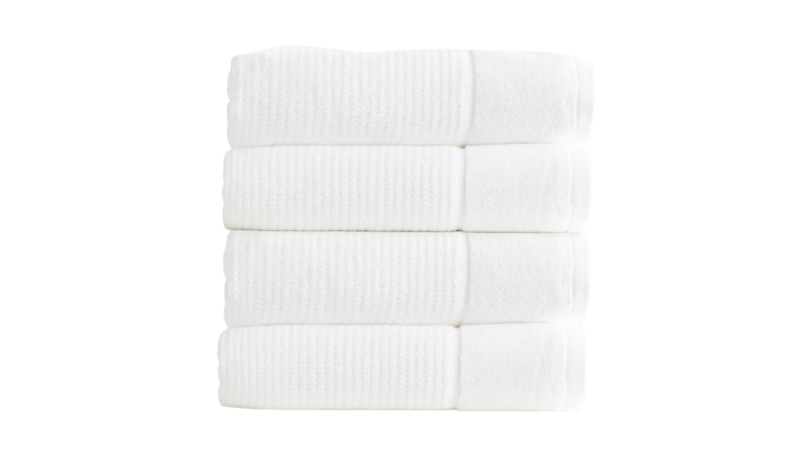 Renee Taylor Pack of 4 Cambridge 650gsm Textured Towel - Snow