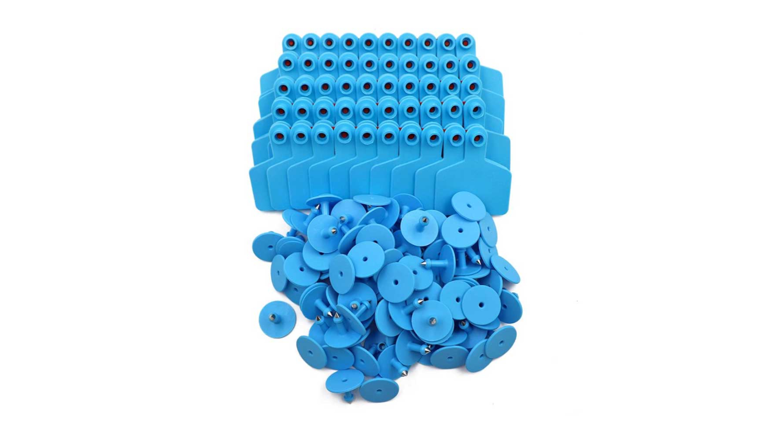 Rooster Farms 100 Piece Blue Cattle Ear Tag - 6 x 7.5cm