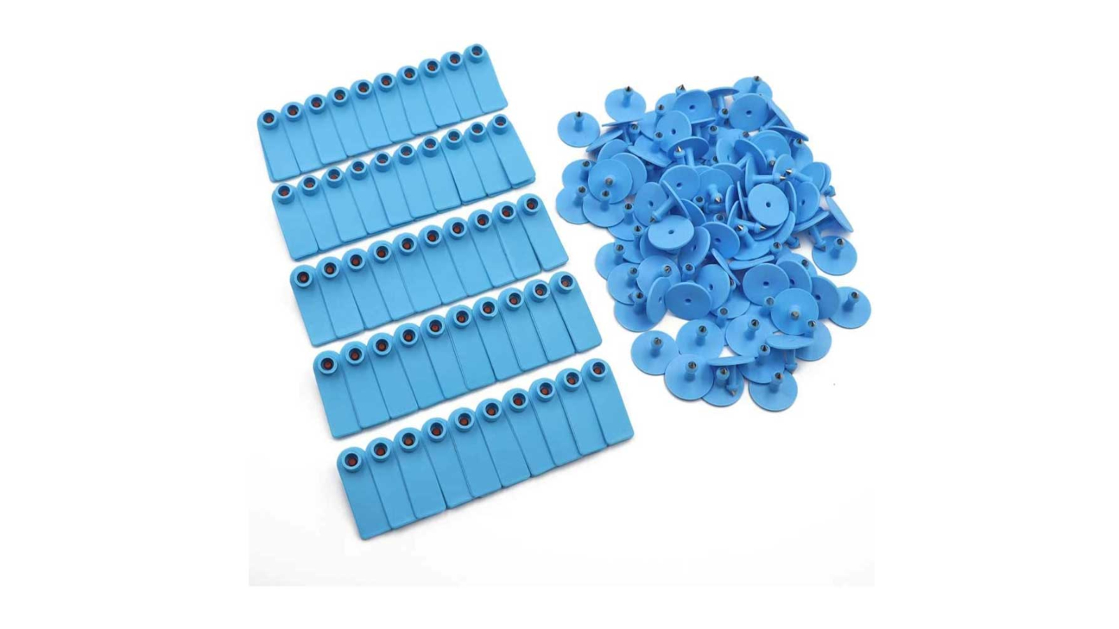 Rooster Farms 100 Piece Blue Cattle Ear Tag - 5 x 2cm
