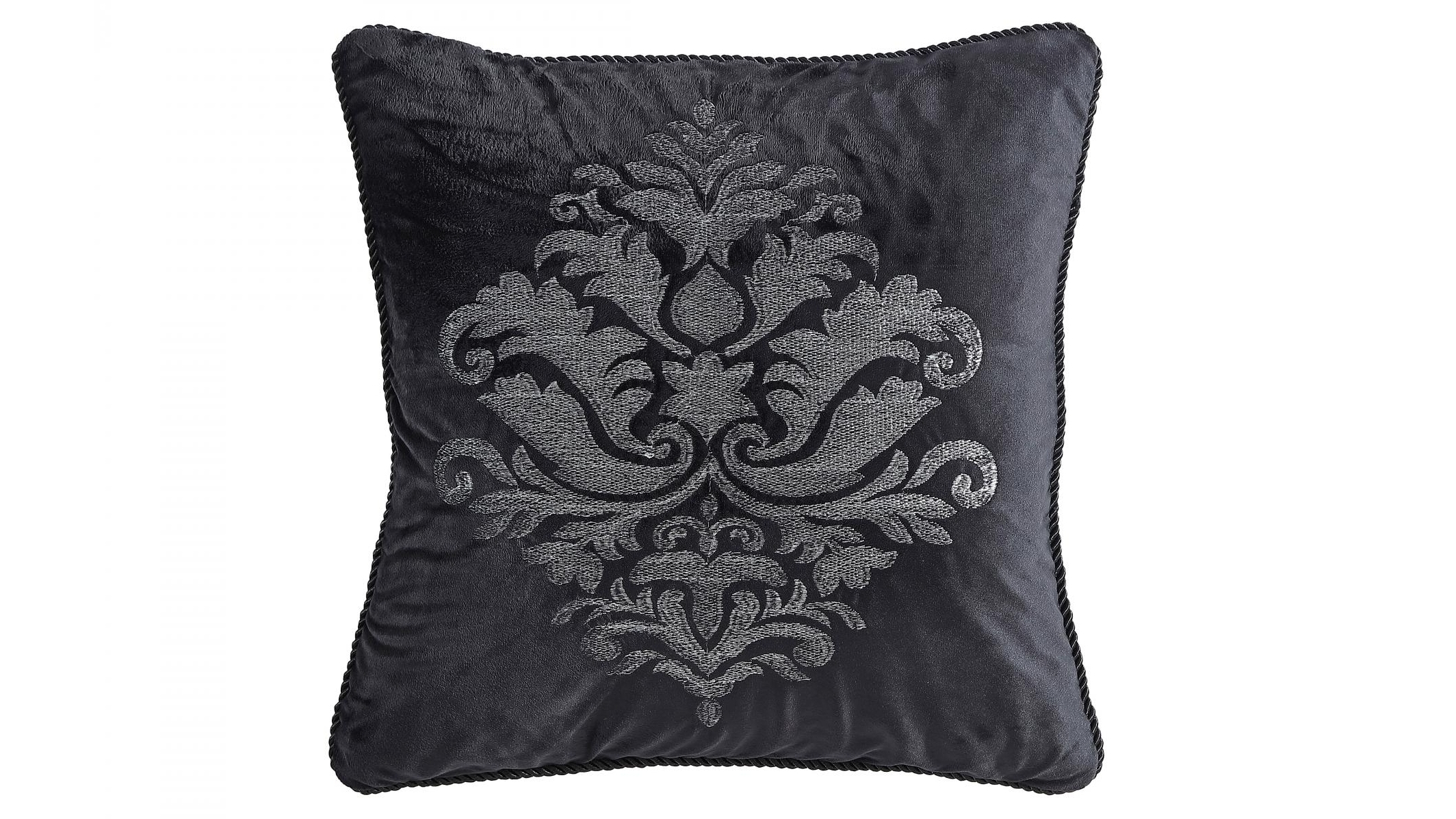 Chamonix Silver Embroidered Cushion