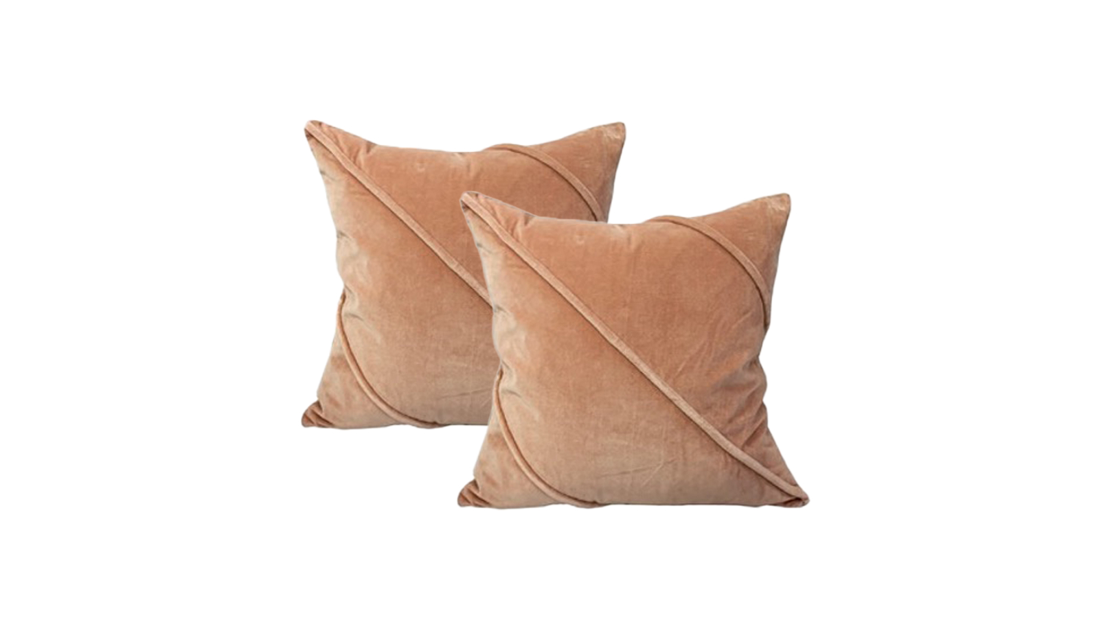Cloud Linen Trova Cotton Velvet Cushion 50 x 50 Cms - Blush