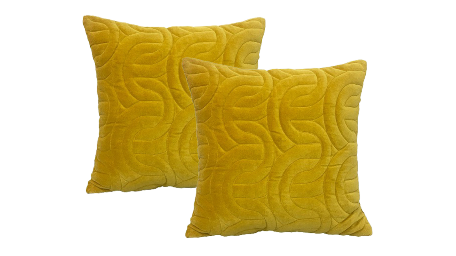 Cloud Linen Set of 2 Roma Velvet Emroidered Cushion - Gold