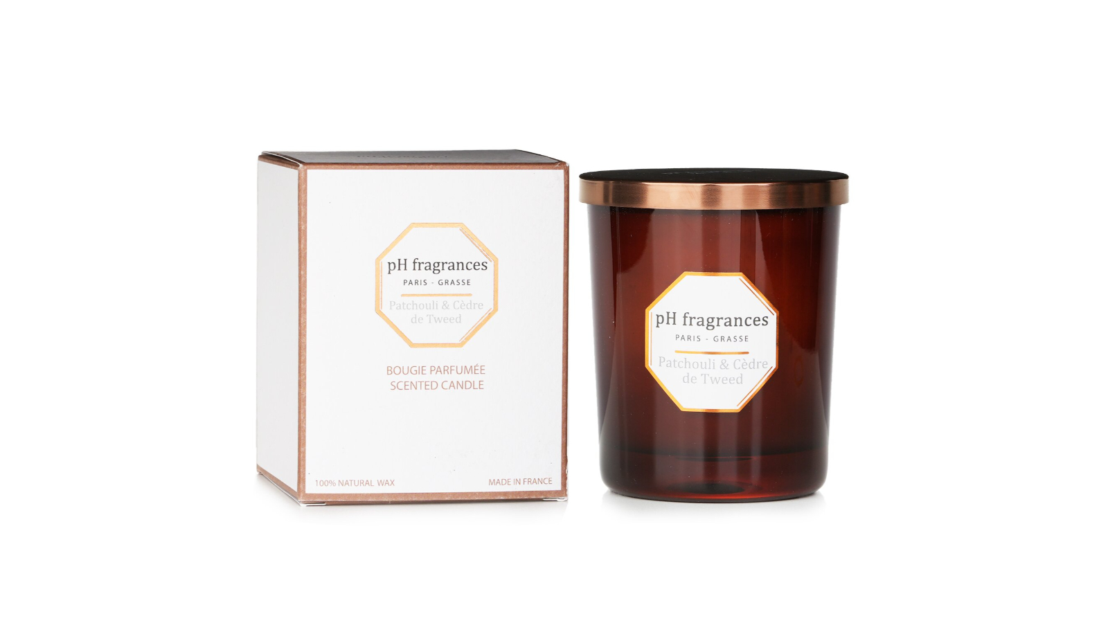 pH fragrances Patchouli and Cedre De Tweed Scented Candle - 180g/6.3oz
