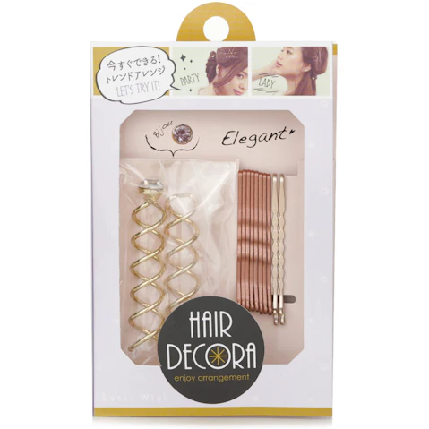 Lucky Trendy Pink and Gold Combination Cute Hairpin Set