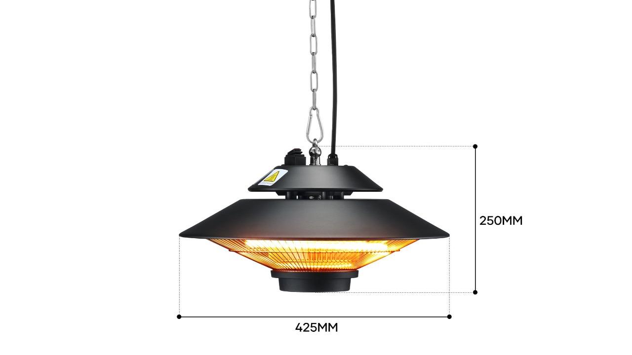 Maxkon Infrared Patio Room Save Energy 1500W Instant Heater Ceiling  Electric Space Warmer