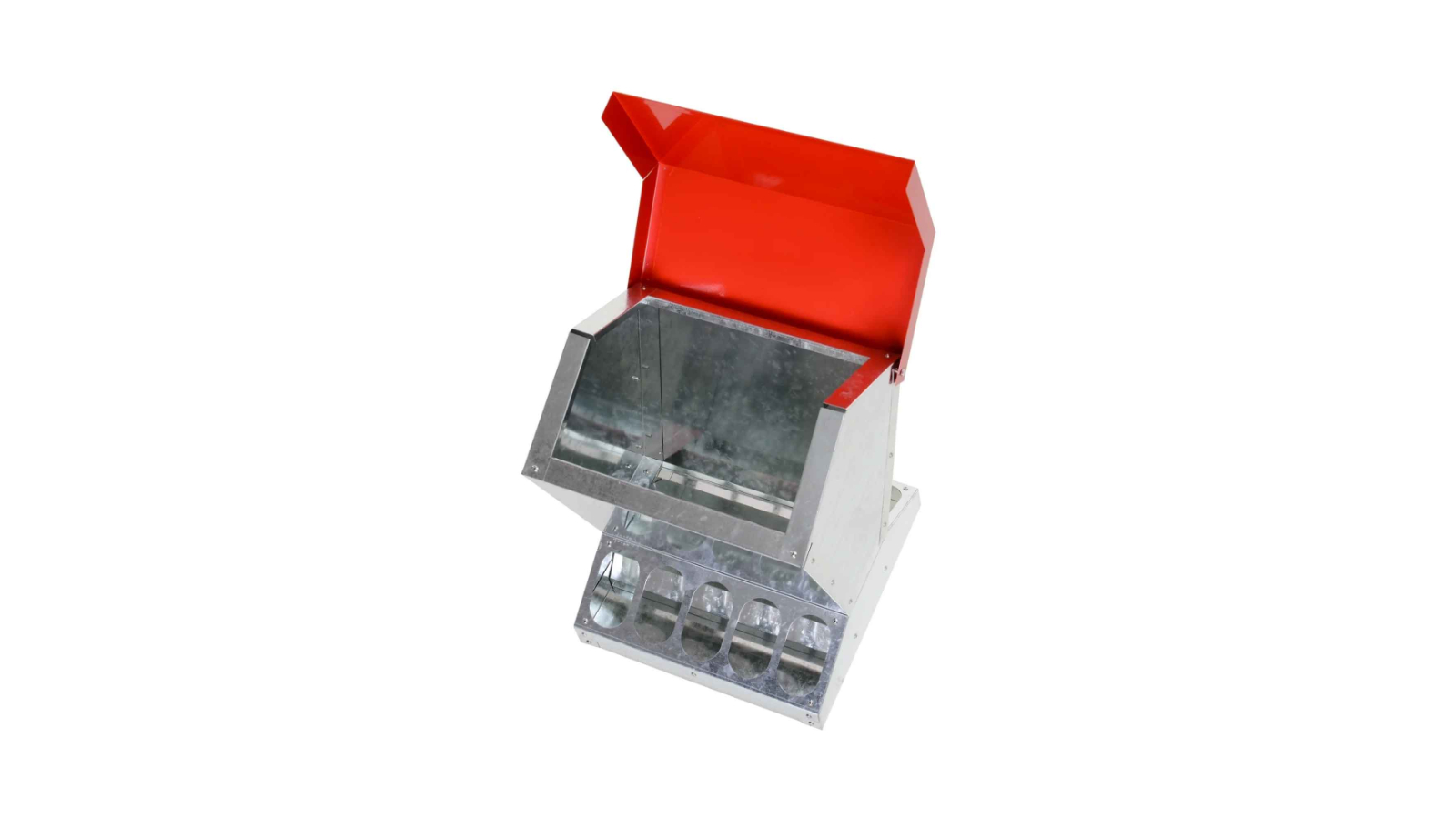 Rooster Farms Automatic Galvanised Metal Chicken Feeder - 10kg