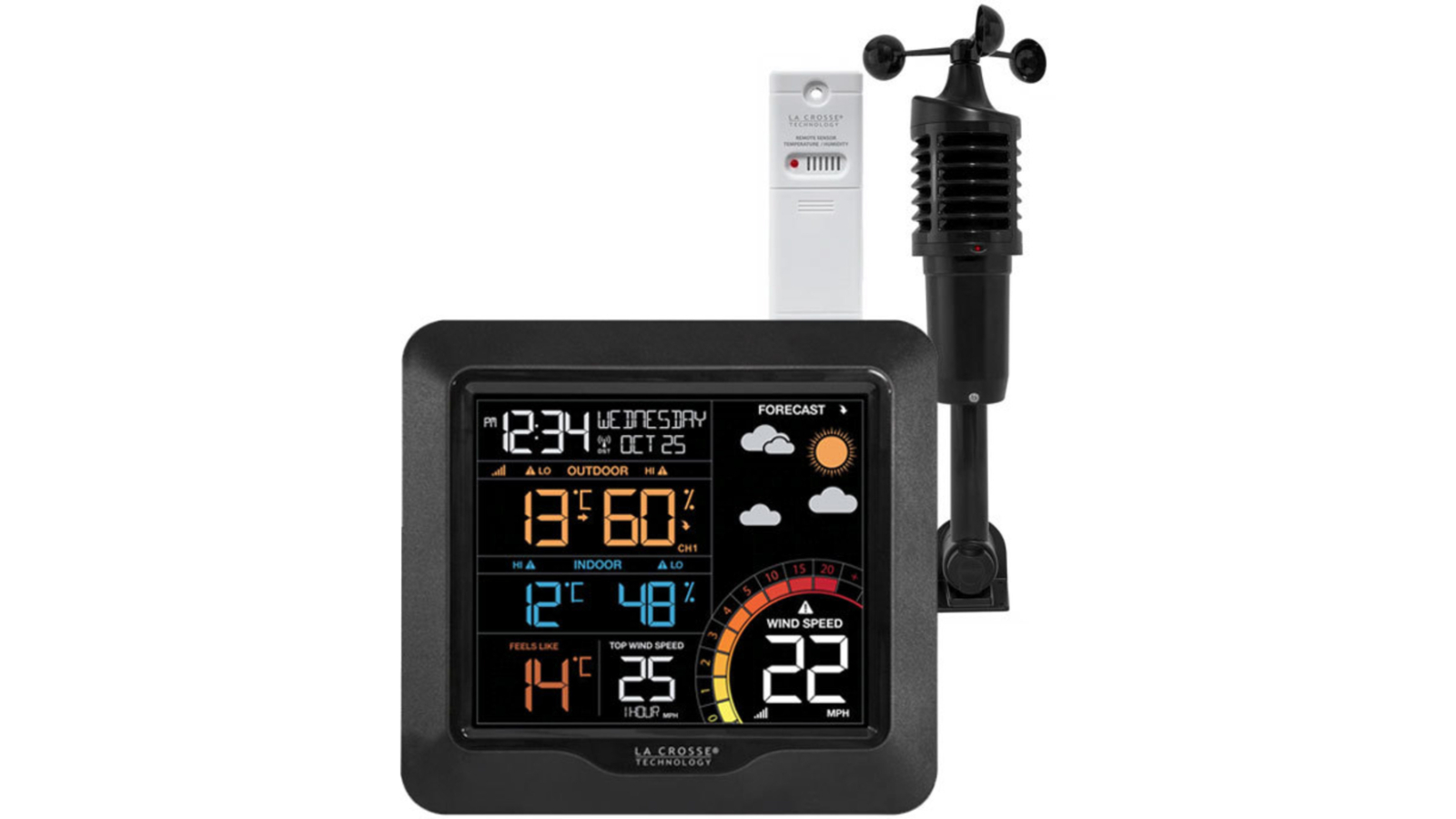 La Crosse 327-1417V2 Professional Colour Wind Speed Weather Station