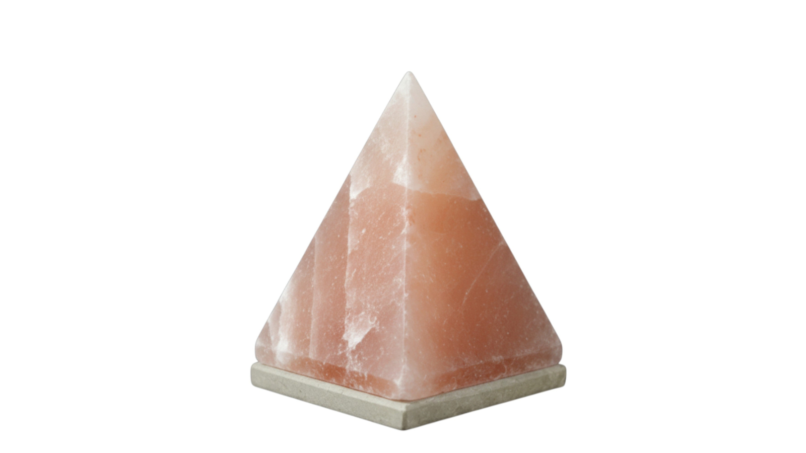 Orku 12V 12W Crystal Carved Pyramid Himalayan Rock Pink Salt Lamp