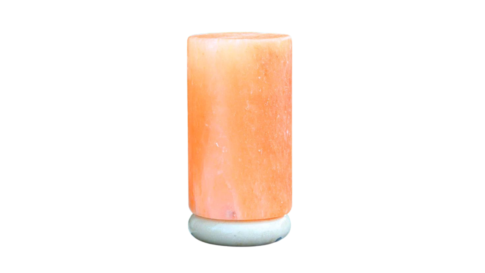 Orku 12V 12W Crystal Cylinder Carved Rock Himalayan Pink Salt Lamp