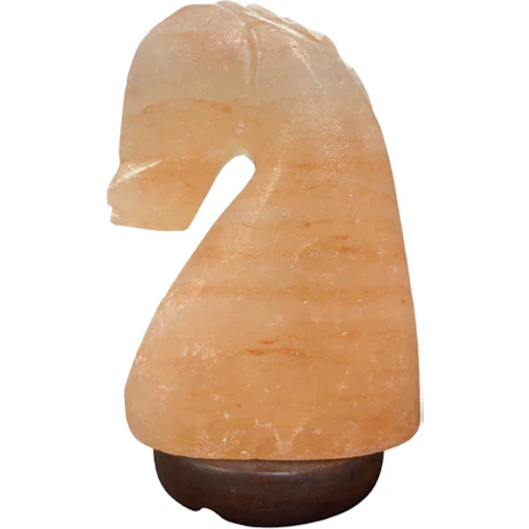 Orku 12V 12W Crystal Knight Carved Rock Himalayan Pink Salt Lamp