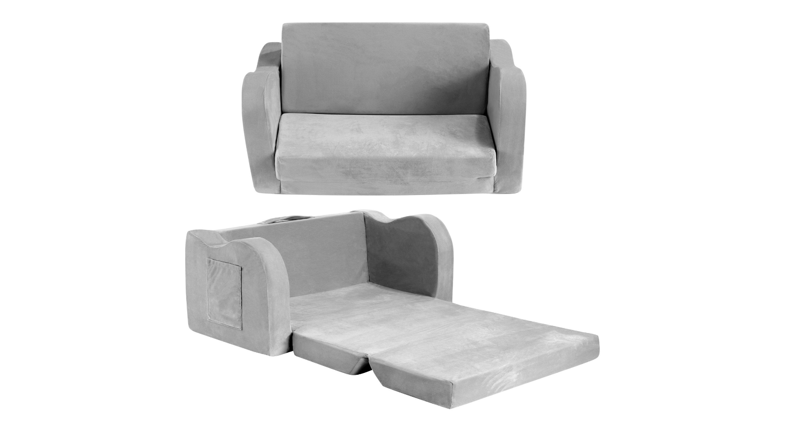 Kidbot 2-in-1 Flip Out Kids Sofa Furniture - Grey